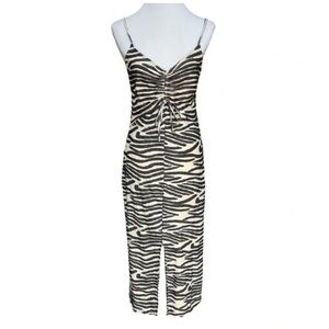 Moving! Zara Zebra Print midi dress